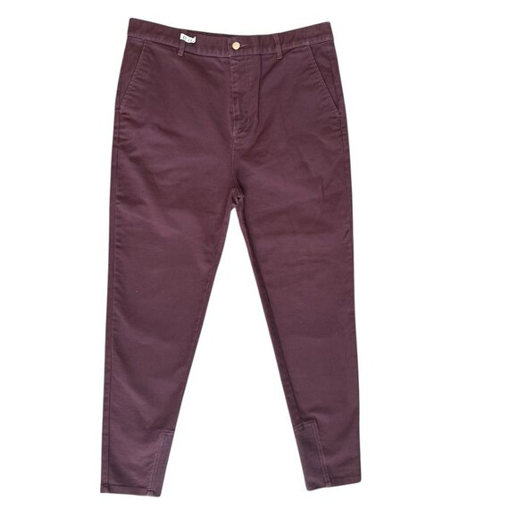 Zanerobe Pants Men 36 Sureshot Chino Orc Maroon High Rise Stretch - Picture 2 of 9